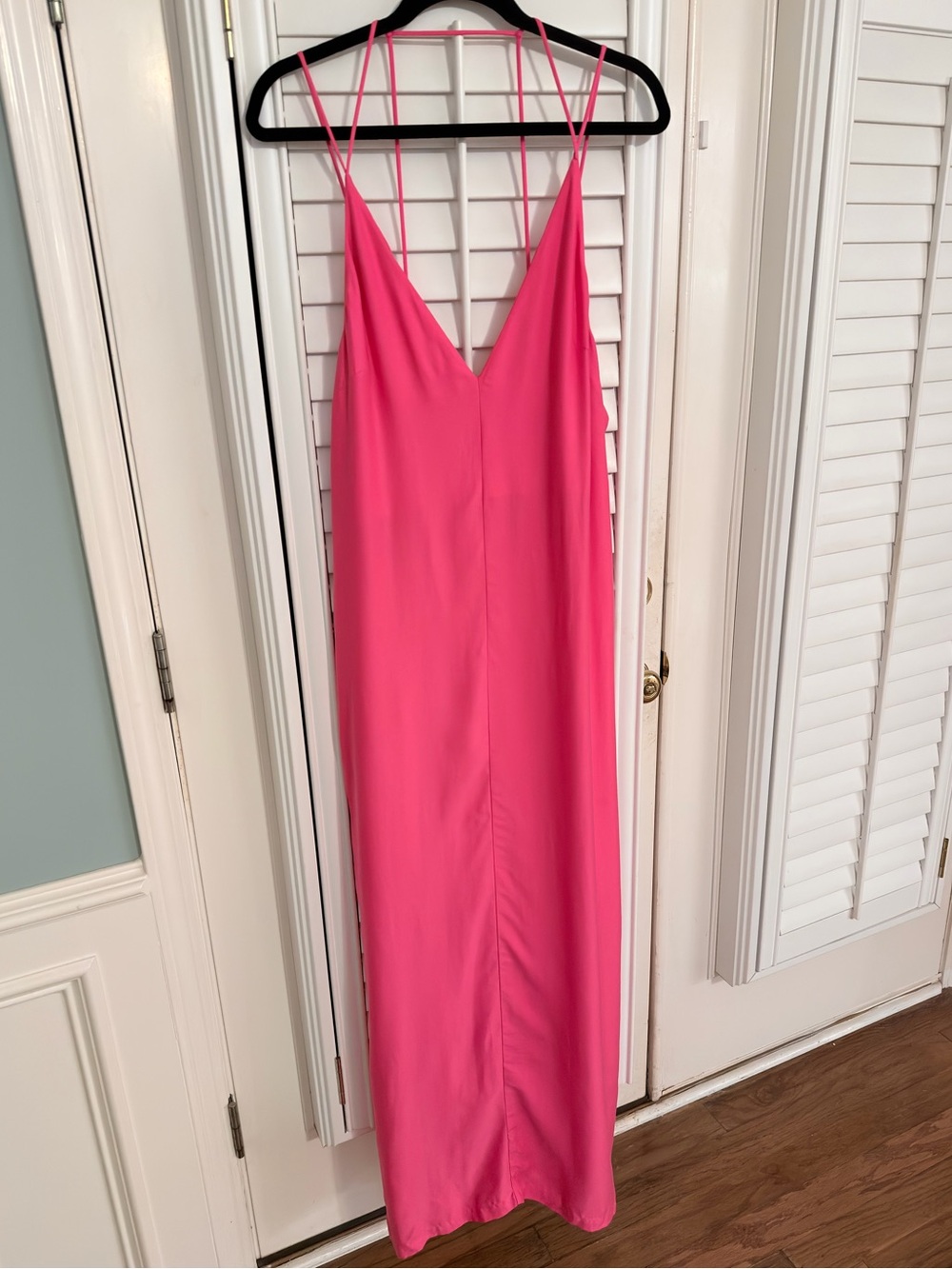 H&M Pink Strappy Low-Back Maxi Dress